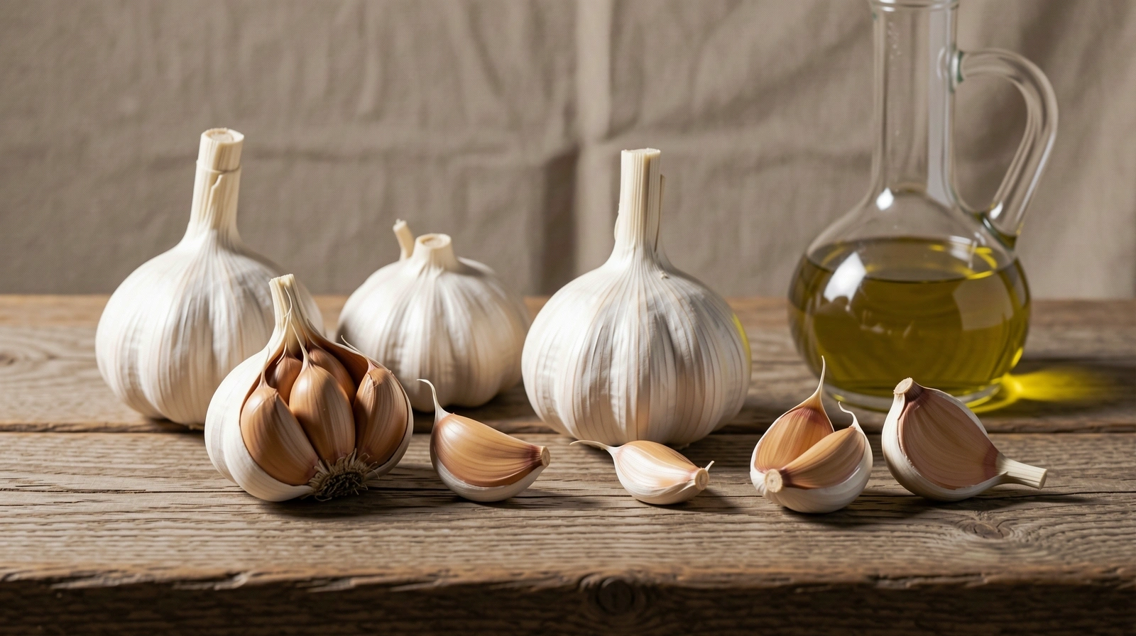 Ingrédients frais et naturels sur une table en bois